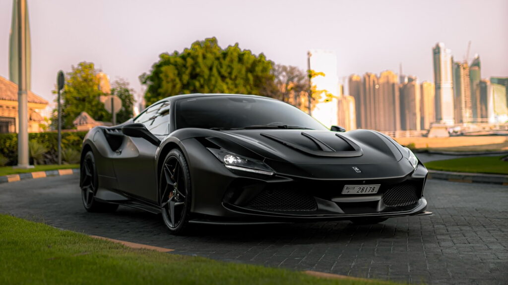Luxury sports car in Dubai for UAE National Day